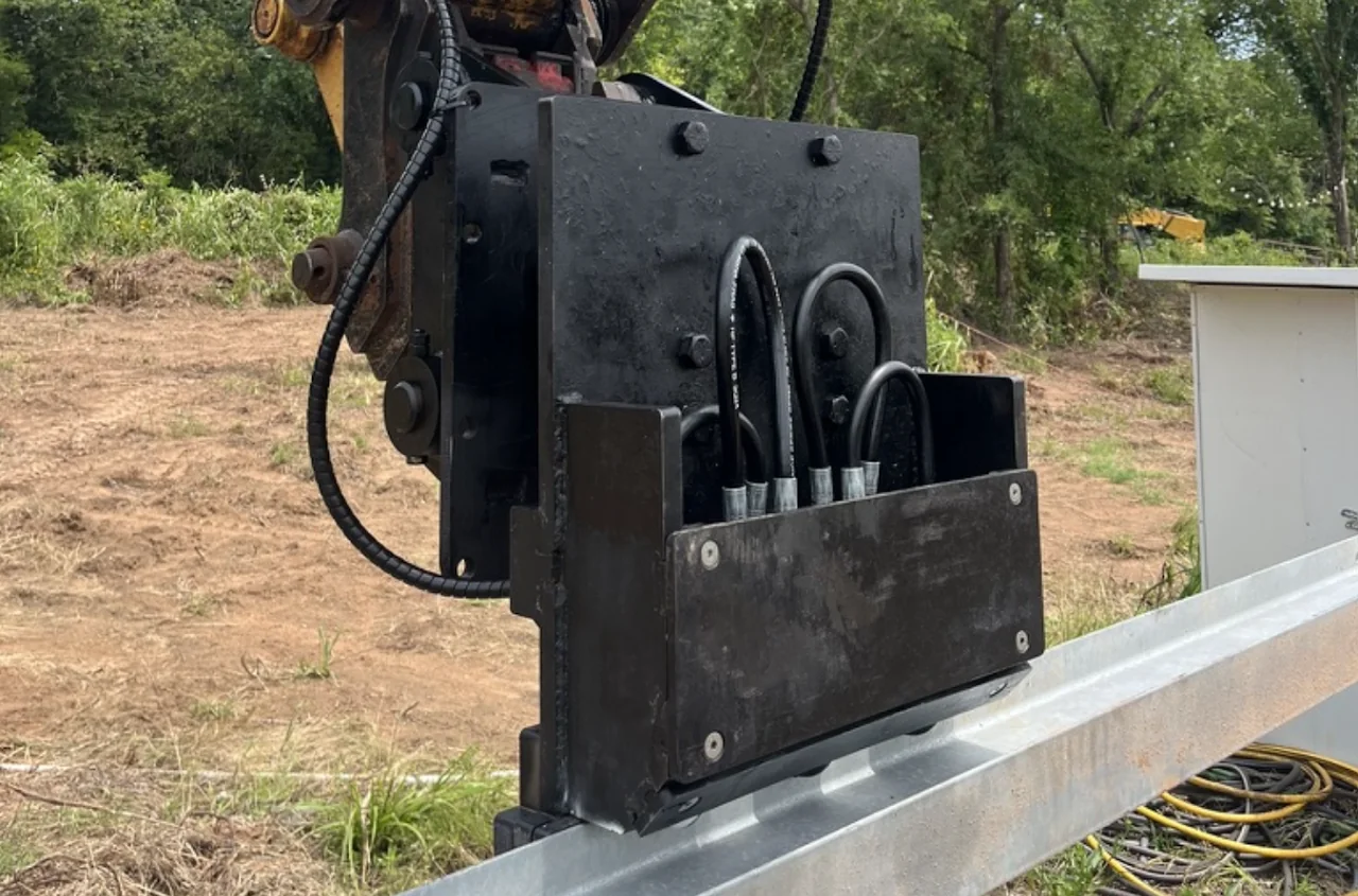 The steel-post loading attachment I built at Built Robotics